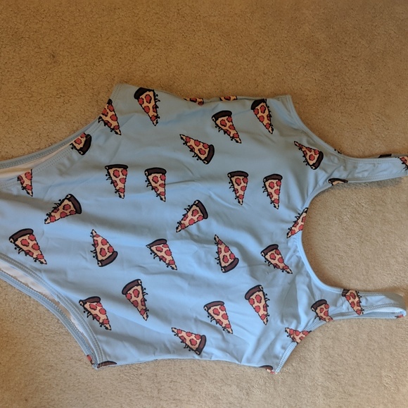Pizza One Piece Swim Suit - Picture 3 of 6